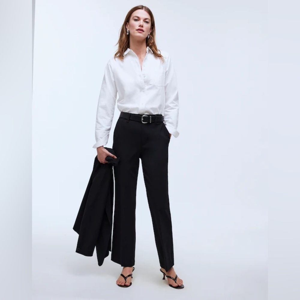 NWT Madewell Black Flare Ankle Pants - 0